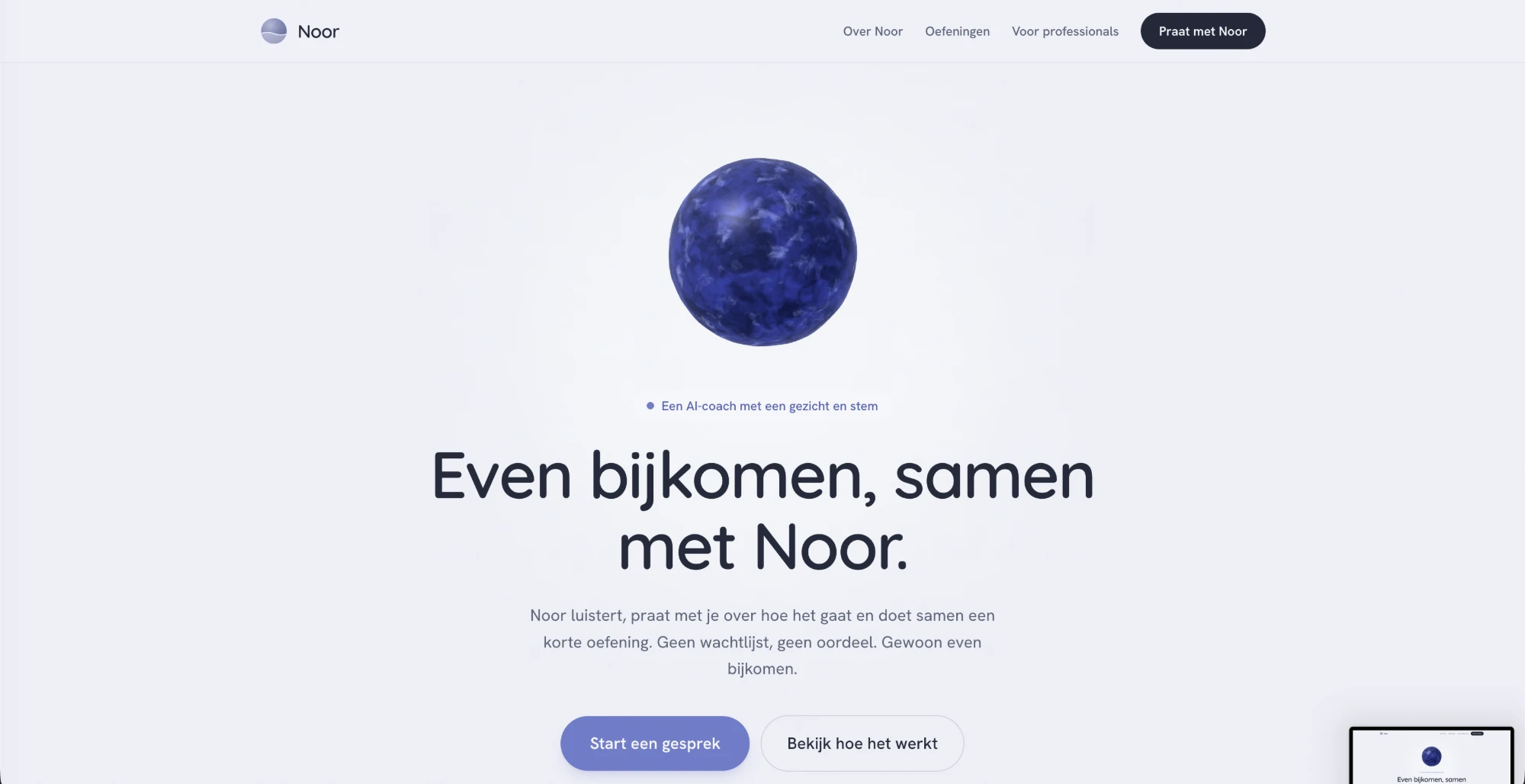 Noor: even bijkomen, samen met Noor